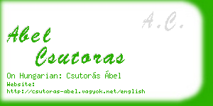 abel csutoras business card